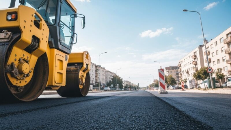 Remont drogi w Naściszowej niemal zakończony – ostatnia warstwa asfaltu wylana
