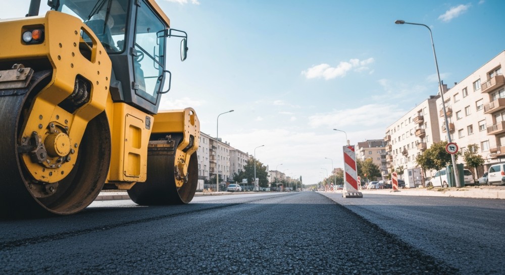 Remont drogi w Naściszowej niemal zakończony – ostatnia warstwa asfaltu wylana