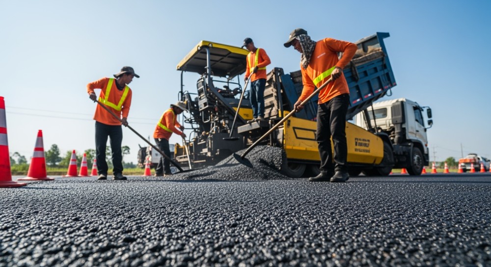 Asfalt na drodze „Podlesie” w Biczycach Górnych już kładziony!