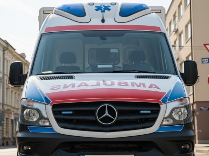 Kombajn w rowie: Ranny mężczyzna przetransportowany do szpitala LPR