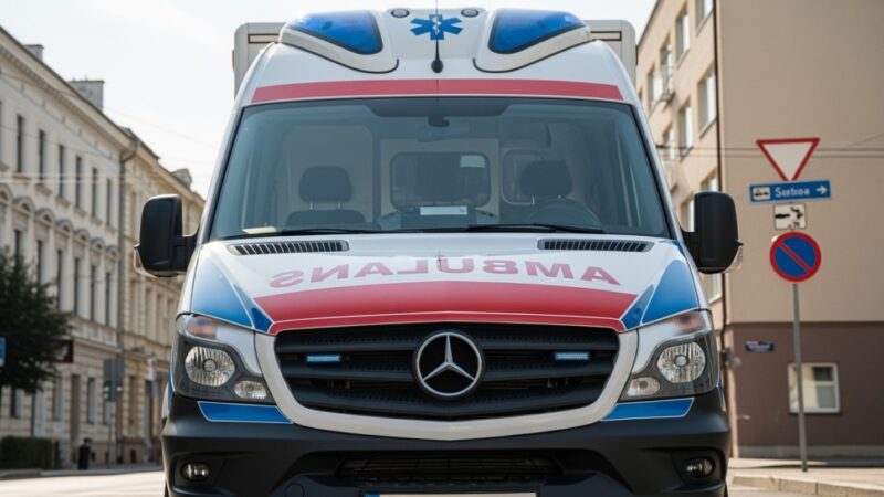 Kombajn w rowie: Ranny mężczyzna przetransportowany do szpitala LPR